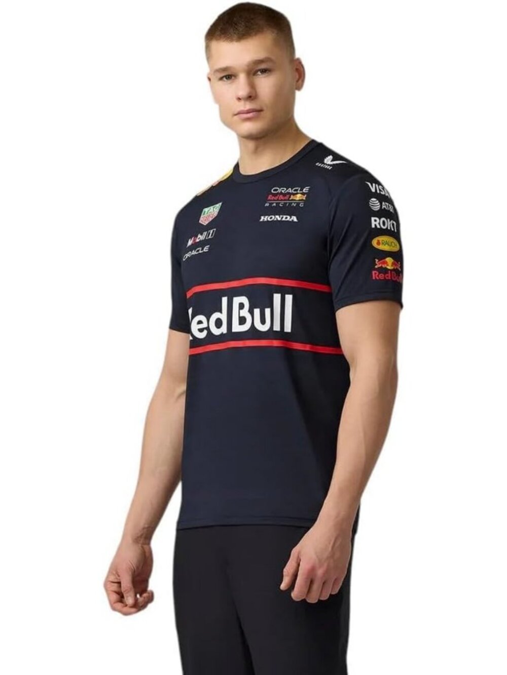 Men's 2025 F1 Team T-Shirt - Red Bull Racing Style, Casual Sportswear